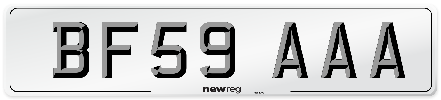 BF59 AAA Number Plate from New Reg